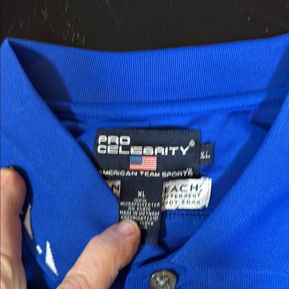 Sporty Blue and White Polo Shirt with Moisture-Wicking Fabric - Picture 2 of 6